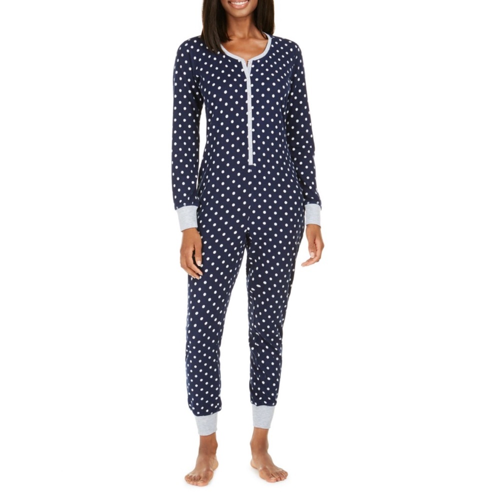 JENNI Intimates Navy Sleepwear One-Piece Size L